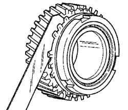 Измерение зазора между зубчатым кольцом синхронизатора с шестерней
