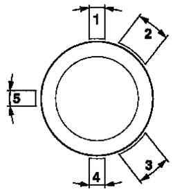 Схема установки поршневых колец