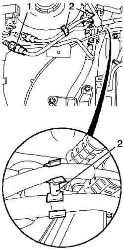 Крепление линии отвода вентиляционного клапана