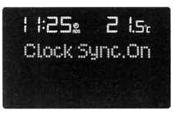 Пункт меню «Clock Sync. On»