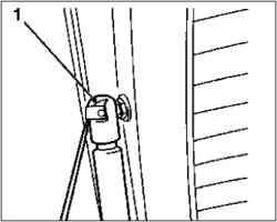 Снятие и установка пневматической пружины задней откидной двери