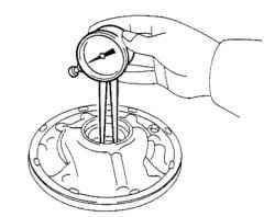 Измерение внутреннего диаметра втулки корпуса масляного насоса