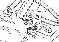 Расположение гаек крепления зажимов, крепящих стабилизатор поперечной устойчивости к кузову автомобиля