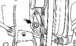 Расположение нижней гайки крепления правой боковой опоры двигателя