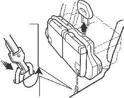 Складывание задних сидений на 5-дверных моделях (4 этап)