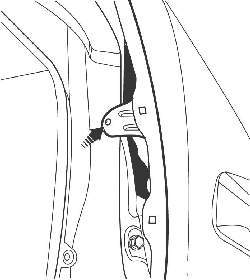Расположение болта крепления крыла, доступного из-под арки колеса