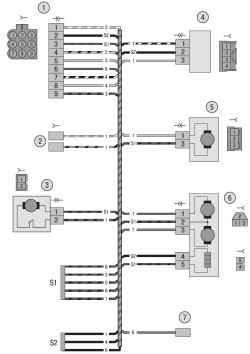 Схема 7. Соединения жгута проводов правой передней двери
