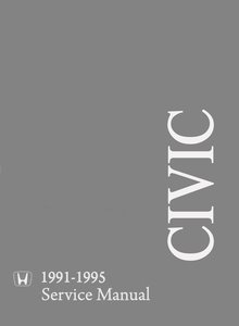 Honda Civic модели 1992 и 1993 Service and Repair Manual. Автомобили Хонда Сивик и его модификации оригинальное руководство по ремонту