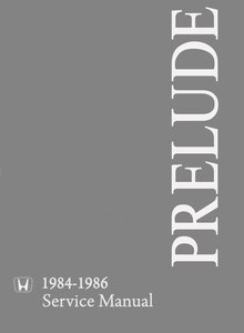 Honda Prelude 1985 / 1984 / 1986 Service and Repair Manual