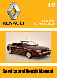 Renault 19 Руководство по эксплуатации, техническому обслуживанию и ремонту автомобилей Рено с 1988 по 2000о
