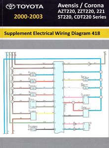 Supplement (дополнение к wiring diagram manual 330) Electrical Wiring Diagram 418 Toyota Avensis / Corona