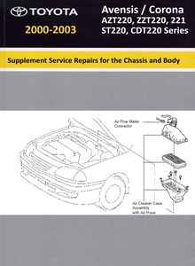 Supplement Chassis and Body Repair Manual RM 781 Toyota Avensis / Corona