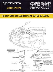Supplement (дополнение к Repair Manual RM1018E) Toyota Avensis ZZT250, ZZT251, AZT250, CDT250