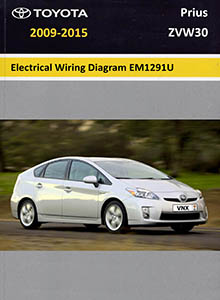 Toyota Prius ZVW30 Electrical Wiring Diagrams System Circuits EM1291U