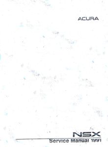 Acura (Honda) NSX Service Manual 1991