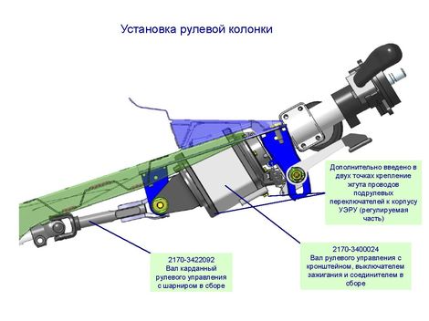 Установка рулевой колонки