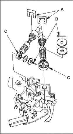Замена троса переключения передач МКП (L13A)