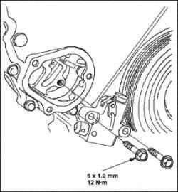 Снятие и установка автоматического натяжителя привода ГРМ (N22A)