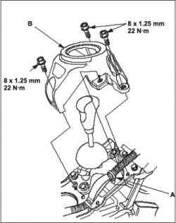 Замена троса переключения передач МКП (L13A)