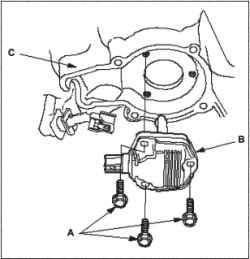 Снятие и установка датчика уровня моторного масла (R18A)