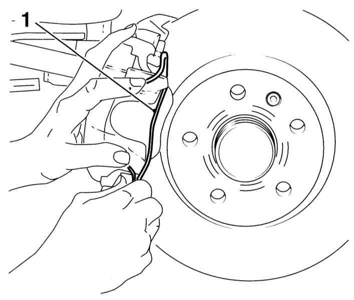 Замена колодок дисковых тормозных механизмов передних колес | Opel Corsa | Руководство Opel две крышки направляющих