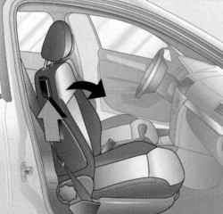 Складывание спинки сиденья переднего пассажира