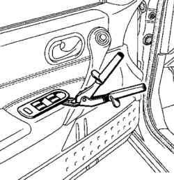 Снятие панели переключателей двери водителя