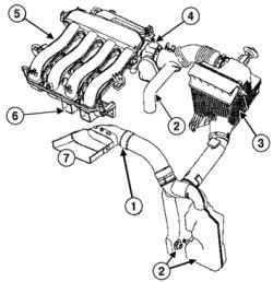 Схема впускного тракта (двигатель К4М)