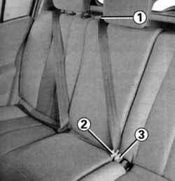 Центральный ремень безопасности заднего сиденья