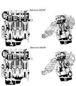 Внешний вид двигателей 1ZZ-FE И 3ZZ-FE