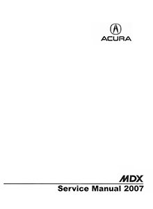 Acura MDX 2007 Service Manual