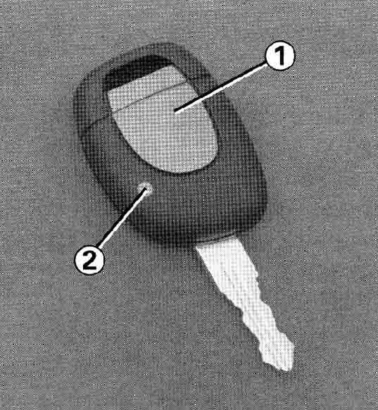 Пульт дистанционного управления замками дверей, кодированный ключ замка зажигания, дверей и пробки наливной горловины топливного бака Рено Клио 1998-2005.
