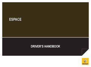 Renault Espace Mark IV Driver’s Handbook