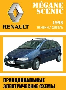 Renault Megane Scenic Принципиальные электросхемы 1998 модельный год